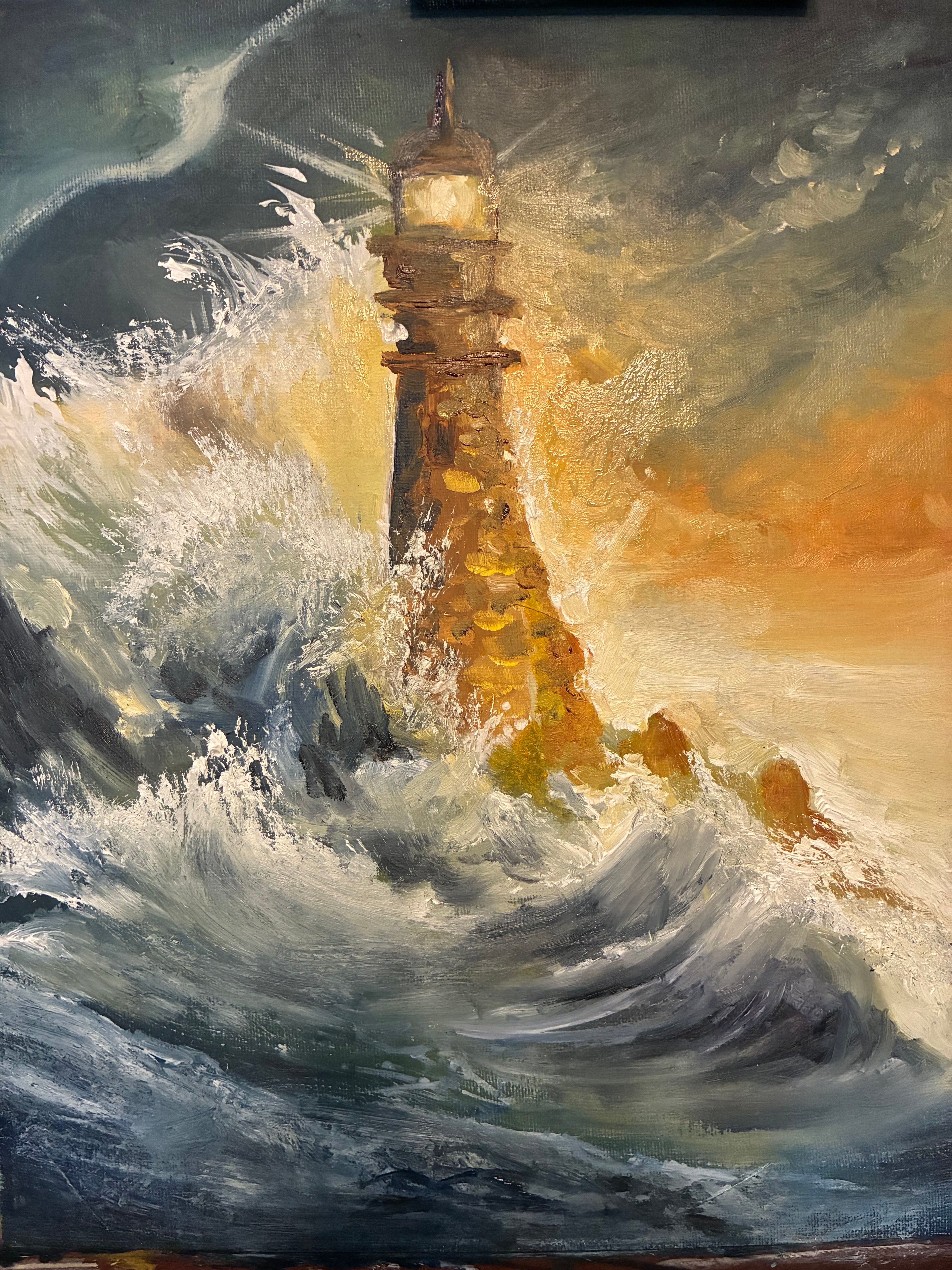 Lighthouse storm