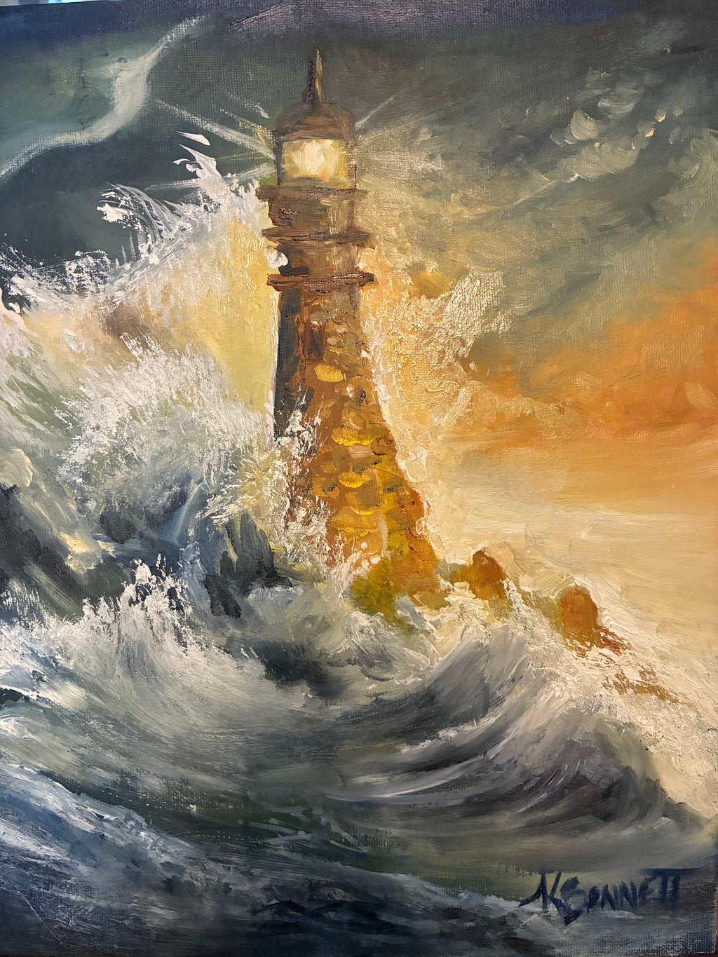 Lighthouse storm