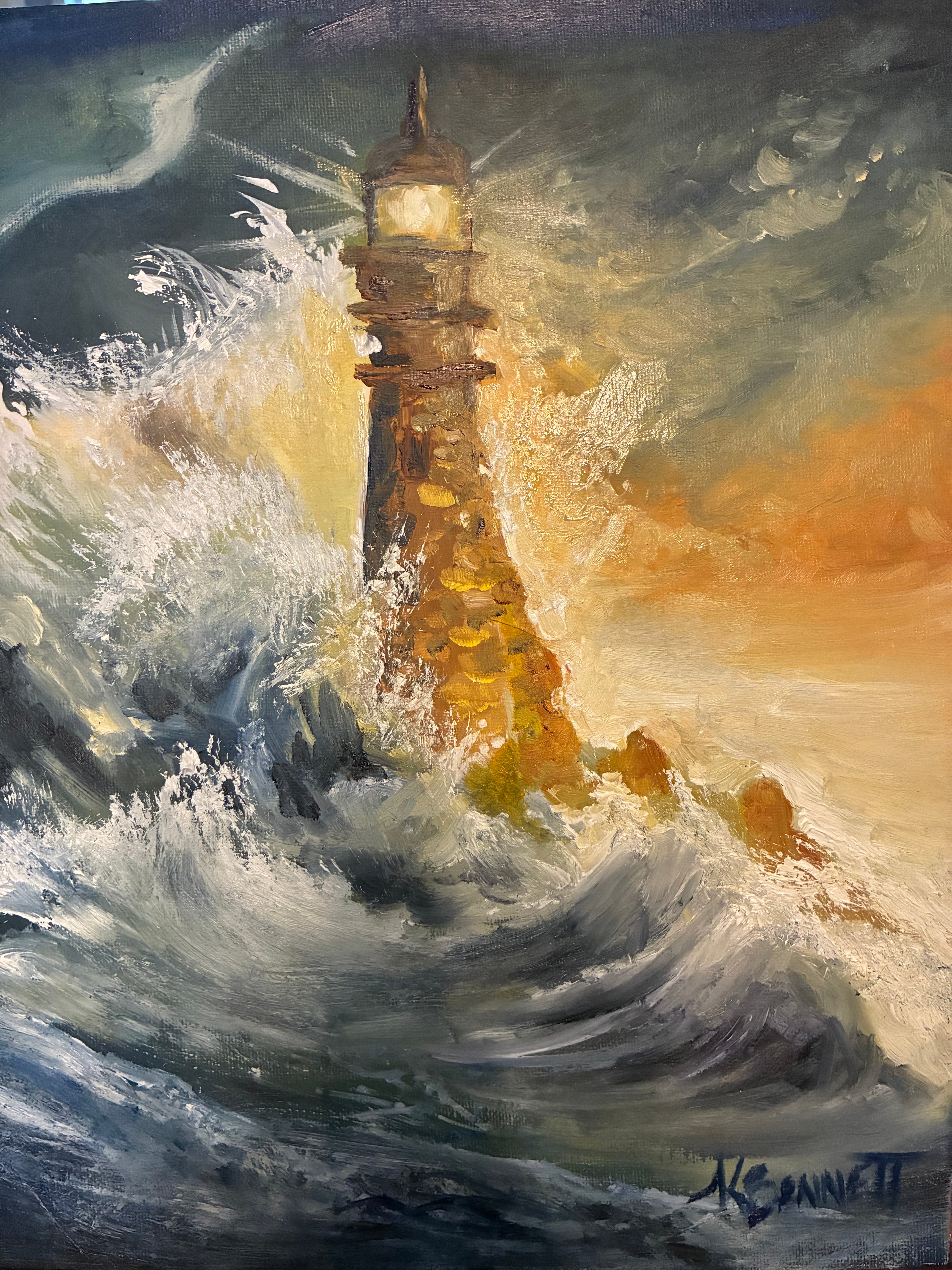 Lighthouse storm